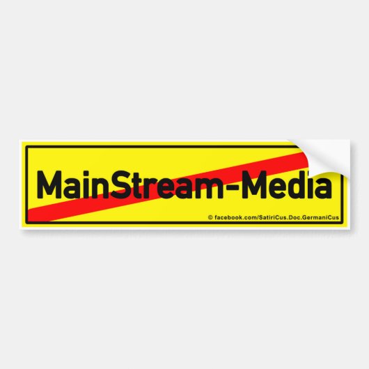 MainStream-Media: SCHLUSS! Bumpersticker (Voorkant)