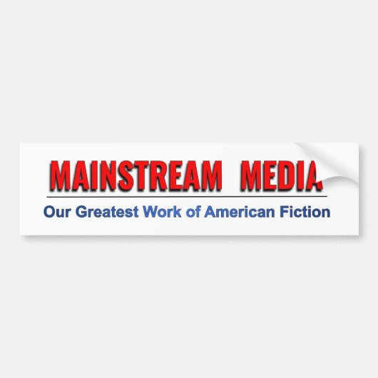 Mainstream mediafunctie-Bumpersticker Bumpersticker (Voorkant)
