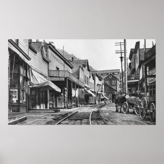 Mainstreet Burke Ghost Town - Idaho Poster (Voorkant)