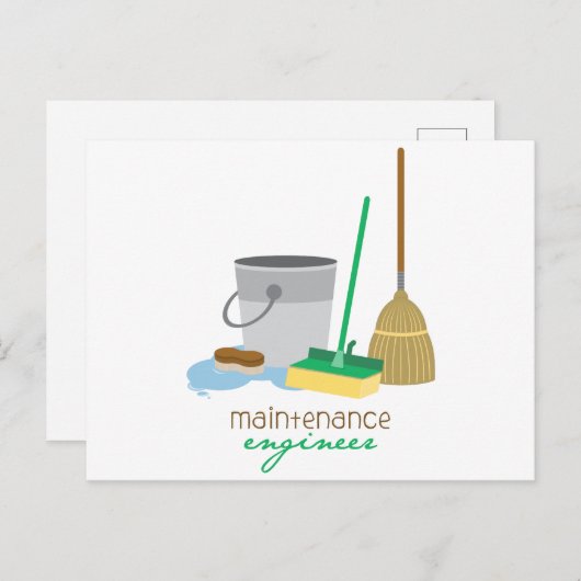 Maintanance Engineer Briefkaart (Voorkant / Achterkant)