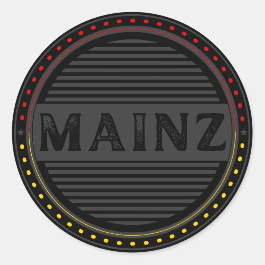 Mainz City Pride Embleem – Duitse identiteit Ronde Sticker (Voorkant)