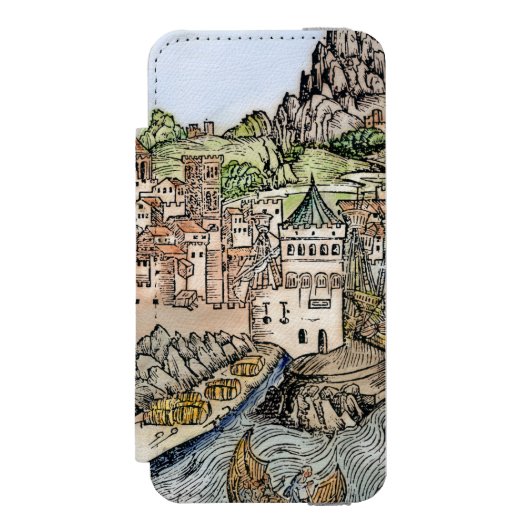 Mainz, Duitsland, 1493 Incipio iPhone Portemonnee Hoesje (Voorkant Agenda)