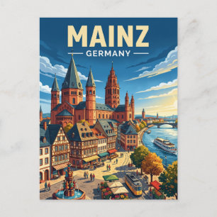 Mainz Duitsland Briefkaart