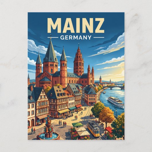 Mainz Duitsland Briefkaart (Voorkant)