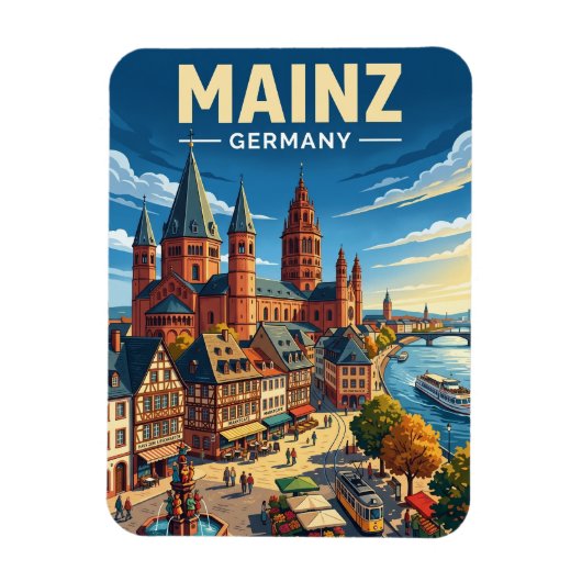 Mainz Duitsland Magneet (Verticaal)