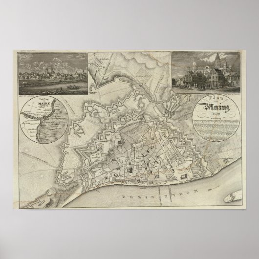 Mainz, Duitsland Poster (Voorkant)