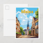 Mainz Duitsland Reizen  Illustratie Briefkaart (Voorkant / Achterkant)