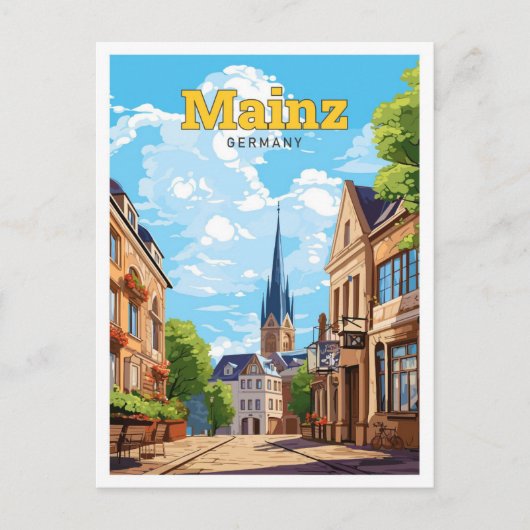 Mainz Duitsland Reizen  Illustratie Briefkaart (Voorkant)