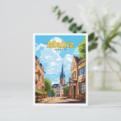 Mainz Duitsland Reizen Illustratie Briefkaart (Staand voorkant)