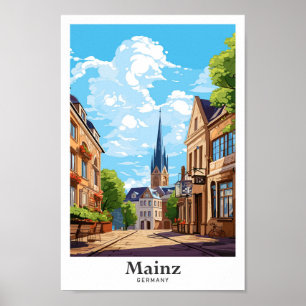 Mainz Duitsland Reizen  Illustratie Poster