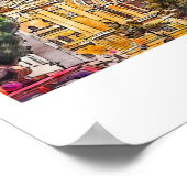 Mainz Duitsland Reizen Waterverf Schets Hand getek Poster (Hoek)