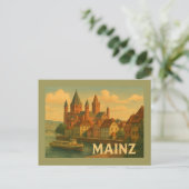 Mainz Duitsland Stad Kunst Briefkaart (Staand voorkant)