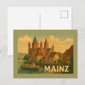 Mainz Duitsland Stad Kunst Briefkaart (Voorkant / Achterkant)