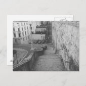 Mainz Germany Black & White Stairs Briefkaart (Voorkant / Achterkant)