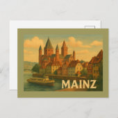Mainz Germany City Art Briefkaart (Voorkant / Achterkant)