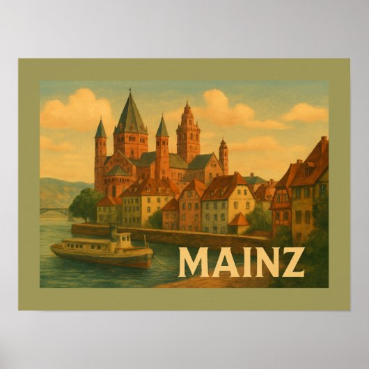 Mainz Germany City Art Poster (Voorkant)