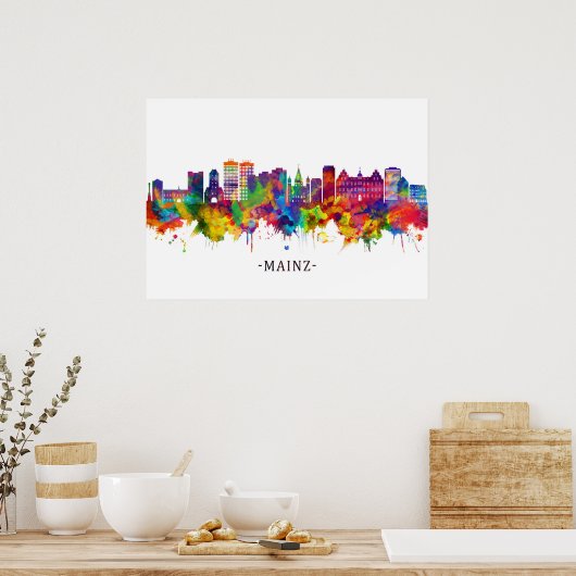 Mainz Germany Skyline Poster (Keuken)