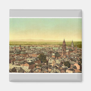 Mainz, naar de Rijn, de Rijn, Duitsland magni Magneet