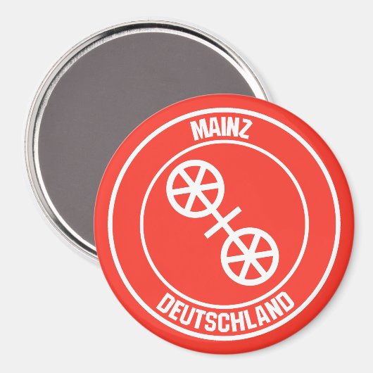 Mainz Round Emblem Magneet (Voorkant / Achterkant)