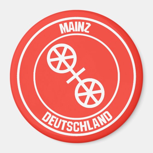 Mainz Round Emblem Magneet (Voorkant)