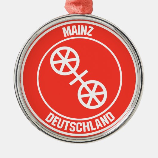 Mainz Round Emblem Metalen Ornament (Voorkant)