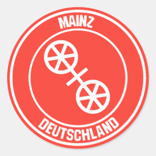 Mainz Round Emblem Ronde Sticker