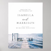 MAIRI Lake Pier Bestemming Bruiloft Welkom Poster (Voorkant)