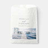MAIRI Lake Pier Bestemming Waterverf Bruiloft Bedankzakje (Voorkant)