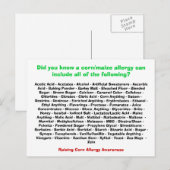 Maïs Allergie Lijst - Briefkaart (Voorkant / Achterkant)