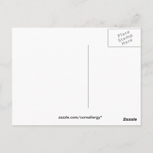 Maïs Allergie Lijst - Briefkaart (Achterkant)