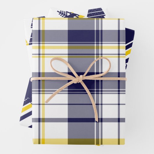 Mais and Blue gift wrapping 3 pack  Inpakpapier Vel (In situ)