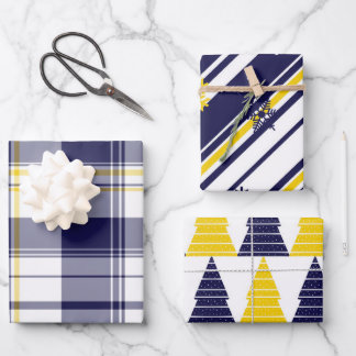 Mais and Blue gift wrapping 3 pack  Inpakpapier Vel