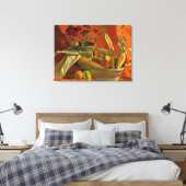 Maïs en Sinaasappels, stilleven schilderen Canvas Afdruk (Insitu (Slaapkamer))