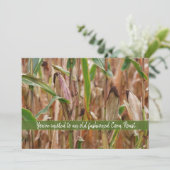 Maïs gebraden, akker van maïs herfst maïskolven kaart (Staand voorkant)