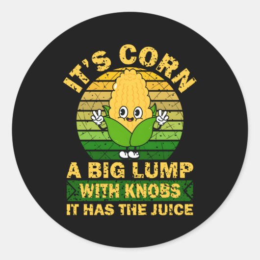 Maïs Het heeft het sap It’S Maïs Ronde Sticker (Voorkant)