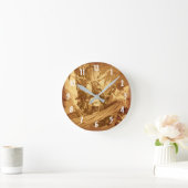 Maïs in Rieten Mand in Sepia Ronde Klok (Huis)