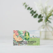 mais | Kruidenierswinkel produceren stand Visiteka Visitekaartje (Staand voorkant)