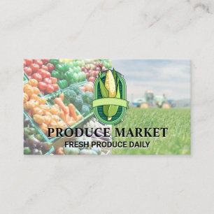 mais   Kruidenierswinkel produceren stand Visiteka Visitekaartje