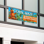 Maïs Maze Herfst Seizoen Boerderij Fun Sign Spandoek (Buitenkant Gebouw)