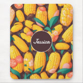 Maïs Mozaïek Kleurrijk Gepersonaliseerd Patroon Muismat (Voorkant)