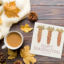 Maïs of Indiase maïs Happy Thanksgiving Servet