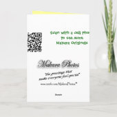 Maïs oor-aanpassen elke gelegenheid bedankkaart (Achterkant)