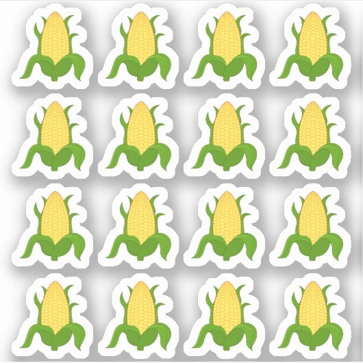 Maïs op de COB BBQ Voedsel Groente Planner Sticker (Voorkant)