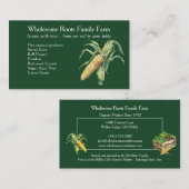 Maïs op de cobs waterverf boerenmarkt produceren visitekaartje (Voorkant / Achterkant)