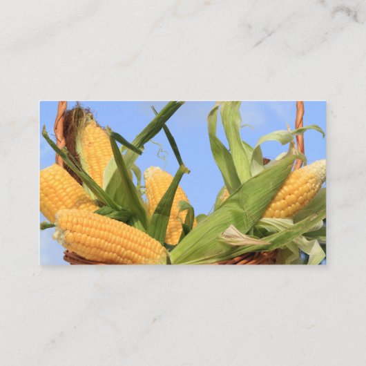Maïs op het Cob-Visitekaartje Visitekaartje (Achterkant)
