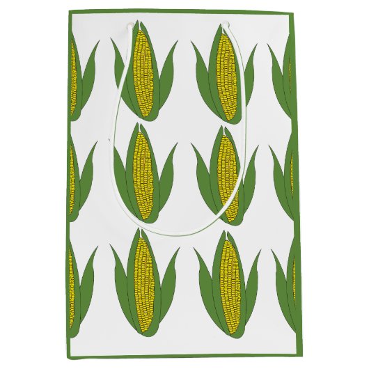 Maïs Plant Pattern Corn Medium Cadeauzakje (Voorkant)
