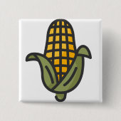 maïs vierkante button 5,1 cm (Voorkant)