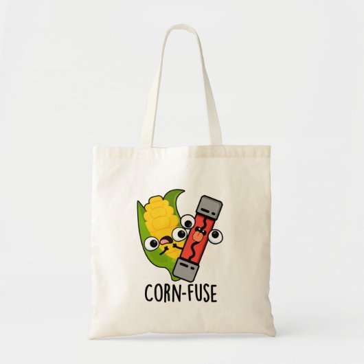 Maïs-zekering Grappig Verward Pun Tote Bag (Voorkant)