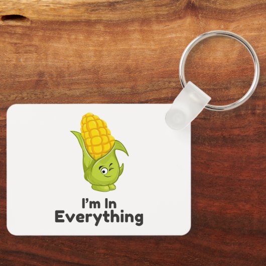 Maïs zit in alles wat allergisch is sleutelhanger (Voorkant)