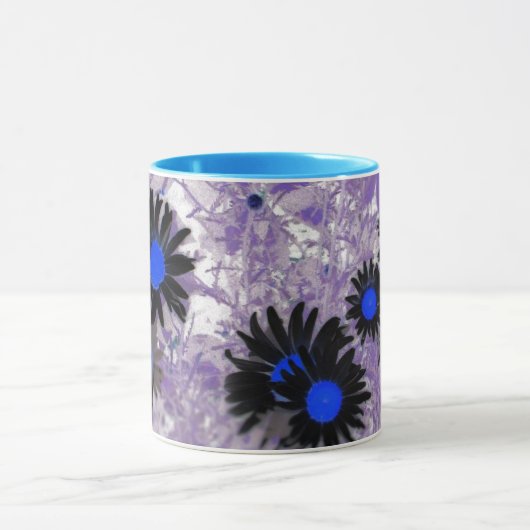 mais zwart en blauw mok (Midden)